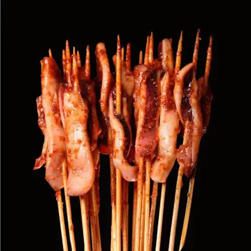 铁板鱿鱼串烧烧烤食材商用小鱿鱼迷你小串新鲜冷冻鱿鱼