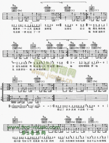 在云端简谱_在云端吉他谱曲谱_吉他谱_818简谱曲谱网