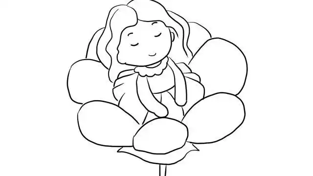 拇指姑娘儿童简笔画 宝宝轻松学画画