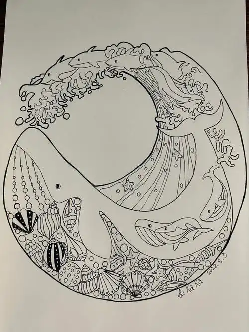 零基础学画画  #惊艳我的海洋动物  #画画打卡  #寻找小红书绘画