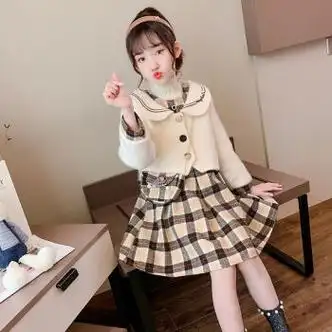 桑晴女童套装适合312岁小孩子穿的新款秋装洋气儿童装小女孩秋冬连
