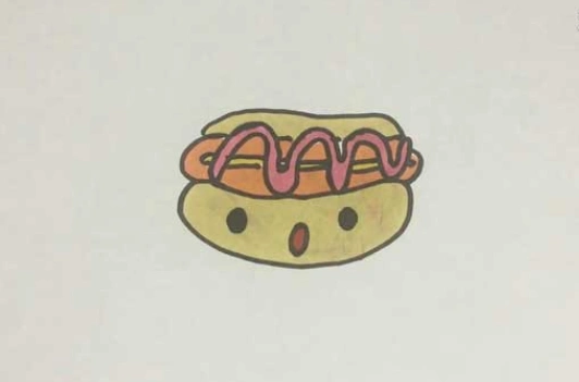 热狗的简笔画怎么画热狗的简笔画步骤图解教程