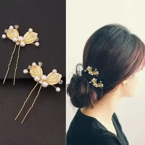 喜婆婆盘发头饰婚礼中年喜妈妈款婚宴盘头发婚礼头花精致高档