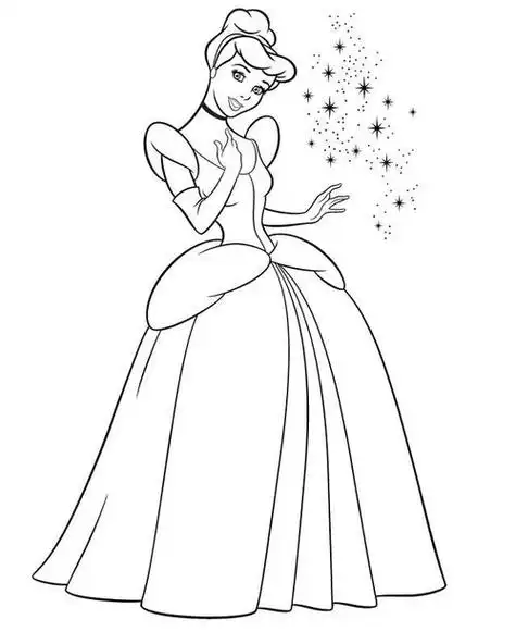 简笔画大全卡通人物作品之灰姑娘 灰姑娘简笔画