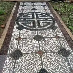 50斤抛光白色鹅卵石庭院花园铺路铺地装饰石头户外阳台造景雨花石