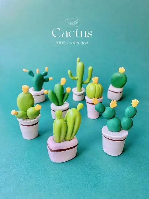 8种仙人掌的粘土做法