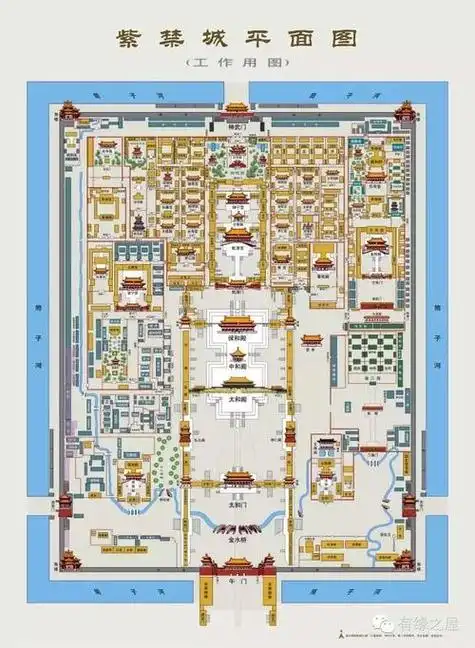 故宫平面图简笔画简单