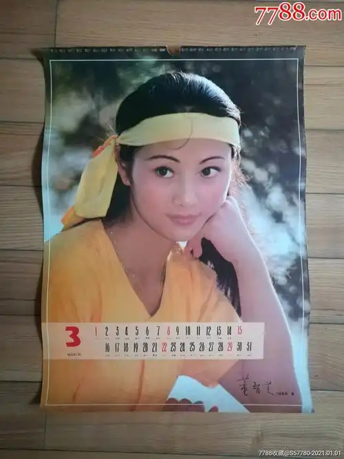 董智芝,八十年代明星挂历(单页)