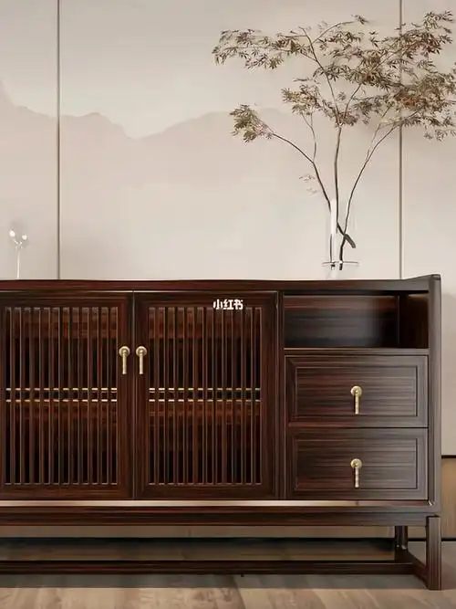 新中式餐边柜实木玄关柜禅意装饰柜