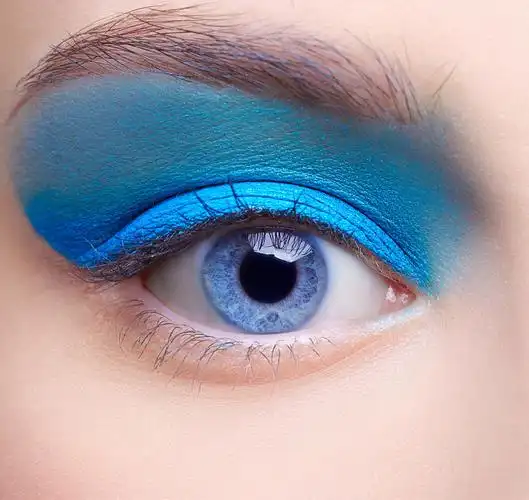 化妆,特写,头像,美女,蓝眼睛,影子_高清图片_全景视觉