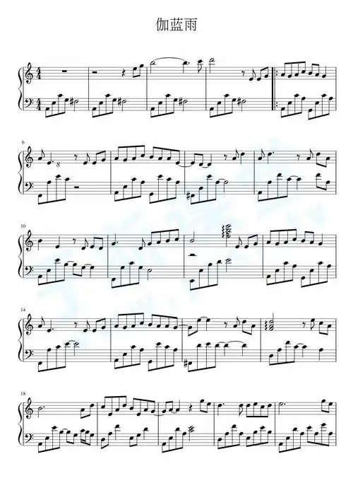 烟花易冷钢琴曲谱,于斯课堂精心出品.