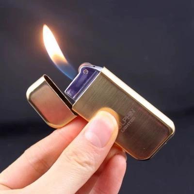 小巧精致金属打火机便携创意个性潮超薄砂轮耐用迷你充气打火机潮