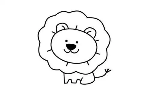 动物简笔画狮子颜色