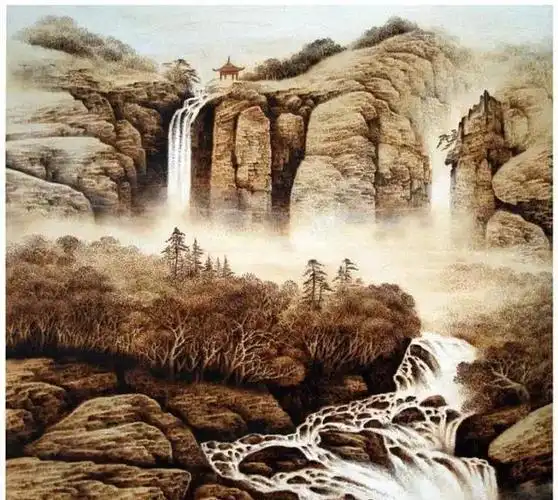 1979年考入徐州延安国画院,专职山水画师,书画艺术上形成了自己的风格