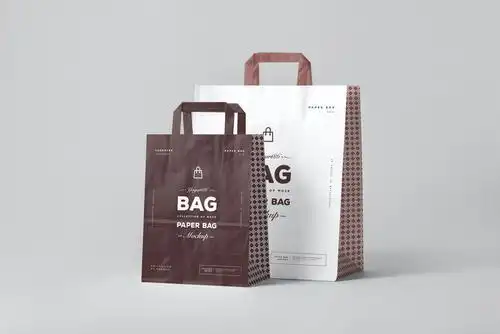 11款商城购物手提纸袋设计展示样机 paper bag mockup 3
