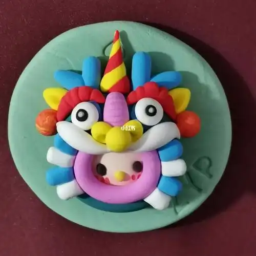 粘土中华龙冰箱贴