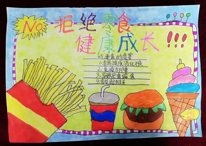 二(5)班七色彩虹组第十期营养健康主题手抄报