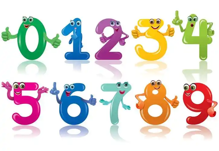 有趣的数字,有趣的数字.图中包含的透明对象.10 eps.