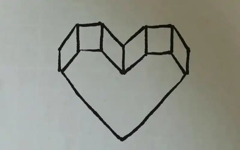 你会画立体爱心嘛,特别简单,一起来画