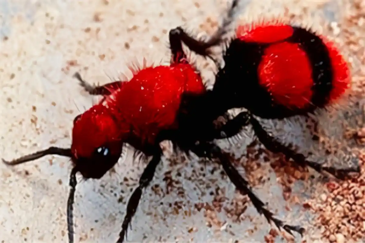 每天认识一种昆虫——红色天鹅绒蚂蚁 红色天鹅绒蚂蚁又名天鹅绒蚂蚁