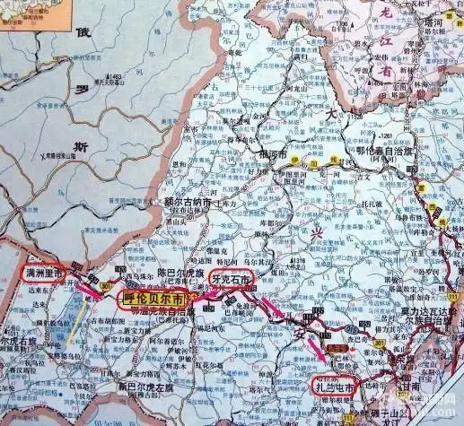 【海拉尔旅游攻略】海拉尔旅游地图