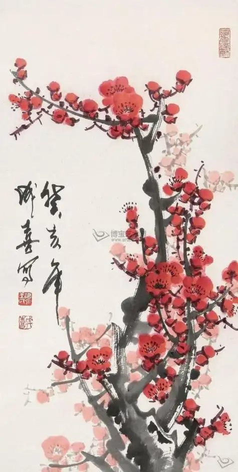 梅花国画作品名家梅花国画作品