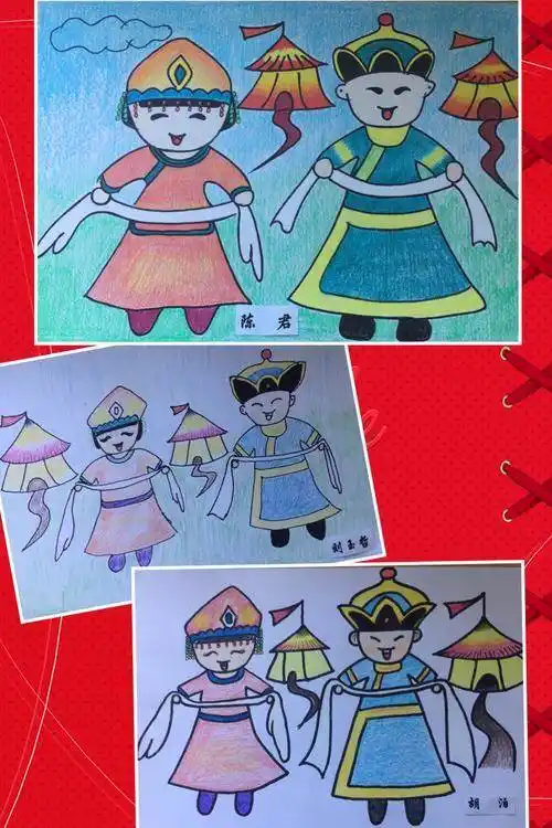 五十六个民族简笔画 五十六个民族简笔画人物彩色