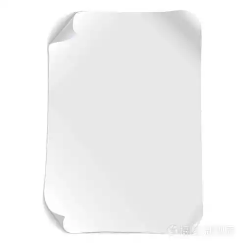 空白白纸, 在白色背景, 海报, 传单或小册子模板隔离.