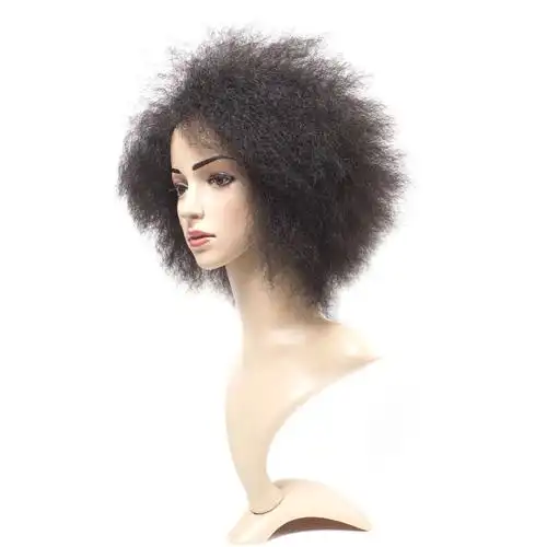毛毛虫欧美假发女蓬松假发短全机制小卷化纤发爆炸头套afro wig