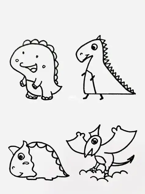 画恐龙简笔画画恐龙简笔画霸王龙