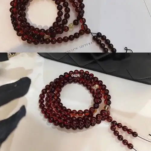 赵丽颖同款琥珀中爱马仕血珀手链