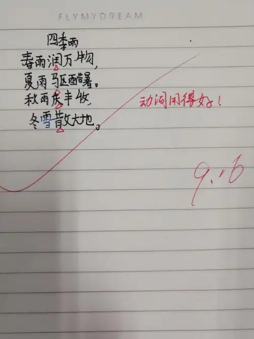 《雨的四季》自创诗