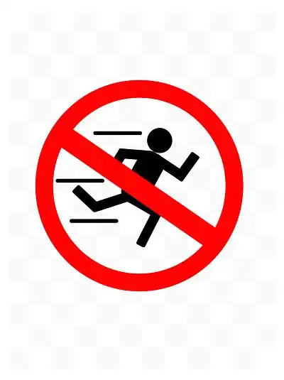 禁止跑步 i>适 /i> i>量 /i>标志