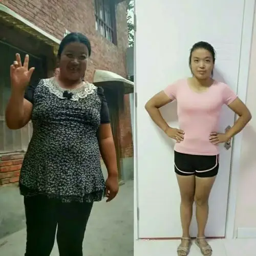 新镇店美女成功瘦身60斤对比图!