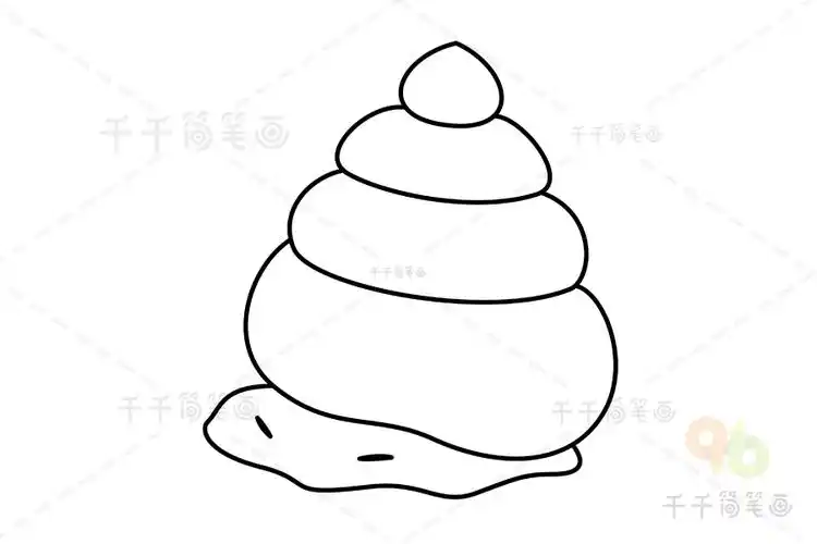 田螺简笔画教程