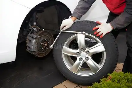 换自行车轮胎图片