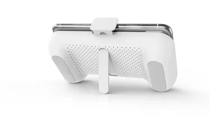 工业设计,产品设计,手柄,散热,白色,简洁,打孔,风扇,支架,优雅,创新