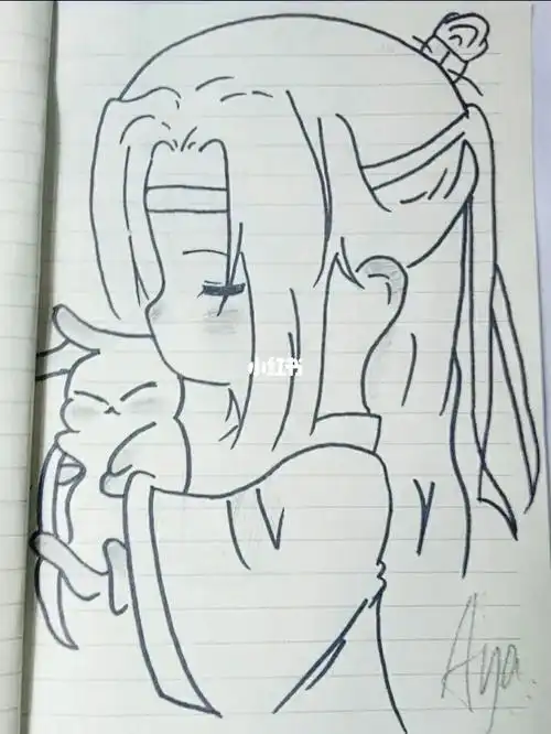 [湫]手绘[提及]# 临摹这位大佬的画#q版人物  #临摹  #蓝忘机