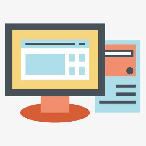 清新卡通台式电脑png【免抠元素png】-90设计网