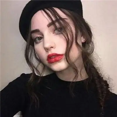 2020快手头像女生霸气一点欧美冷艳红唇女生头像快手专用