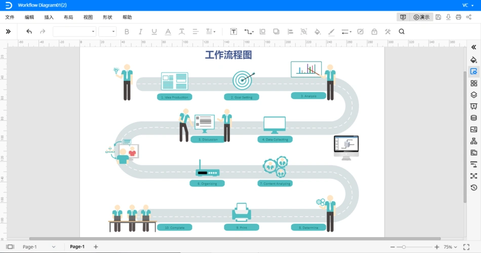工作流程图在线制作软件轻松绘制专业流程图