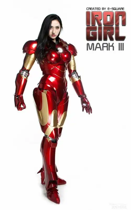 3d打印绝美女神版钢铁侠战衣