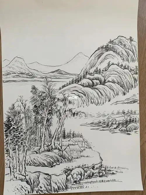 国画山水白描7