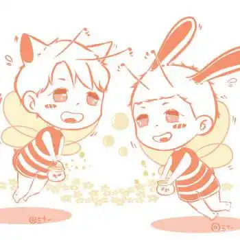 撒野蒋丞顾飞q版绘画作品