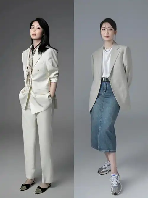西装定制气场代名词72职场白色西装穿搭