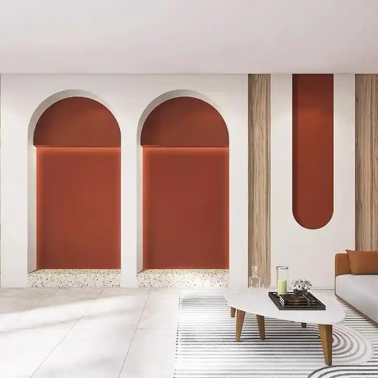 3d立体墙纸简约女装婚纱服装店美容院拍照直播间背景墙拱形门壁 - 抖