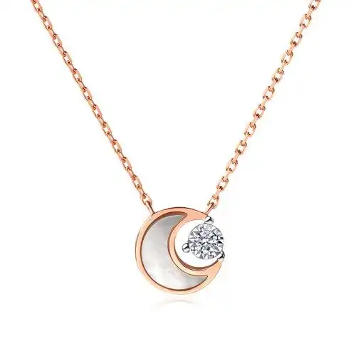 i do/i do 星芒系列 18k金钻石项链女颈饰锁骨链官方正品ido