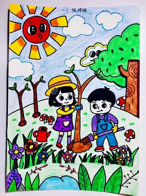 抗疫期间不一样的植树节《在心中种下一片森林》龙门小学美术作品展