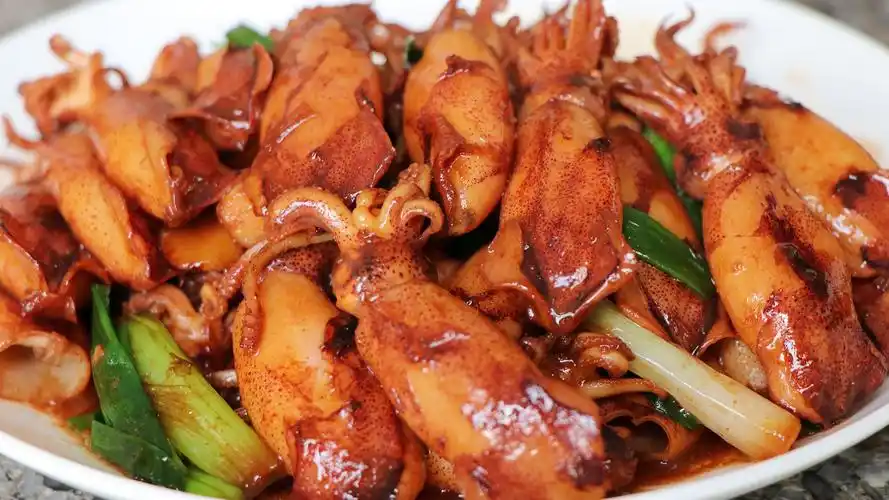 豉油香煎鱿鱼仔的做法鱿鱼外香里嫩学会了您也是大厨