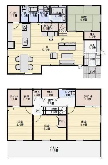 日本经济型别墅平面图